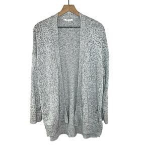 Madewell Women Midland Open Front Cotton Front Pockets Long Sleeve Cardigan Sz L